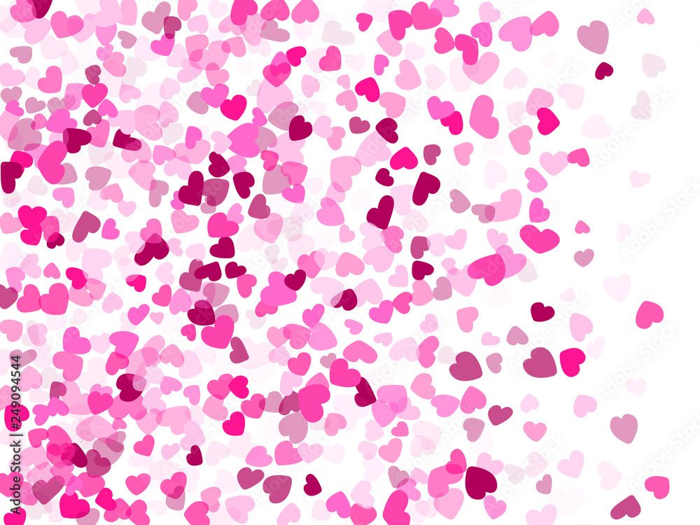 Hearts confetti flying vector background graphic design. Hearts confetti flying vector background graphic design.