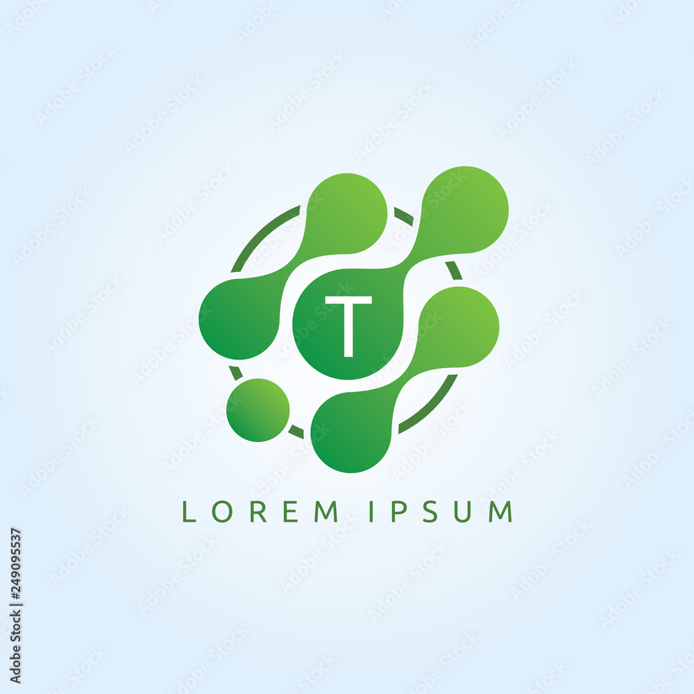 Network Technology T Letter Logo Network Technology T Letter Logo
