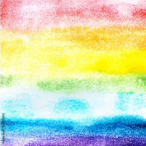 An abstract vector and watercolor colorful background texture in rainbow colous