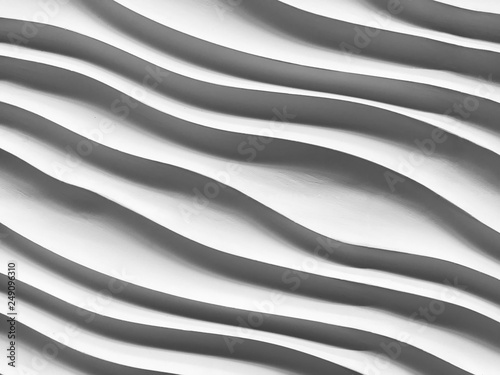abstract striped of stone texture, curve sculpture. Close-up of black geometric shapes line