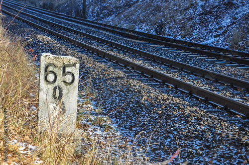 city of Wałbrzych, Lower Silesia, Poland - a railway line, 65 kilometers on which the Zloty Train is to be hidden, the treasure of the third reich