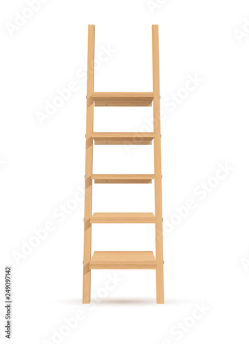 Illustration Wooden Ladder-Shelves