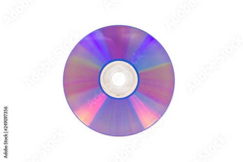 Laser CD, on white background, isolated.