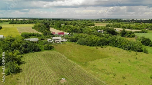 Beautiful rural landscape in summer afternoon, Russia