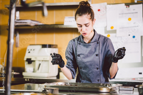 Foto Subject profession and cooking pastry