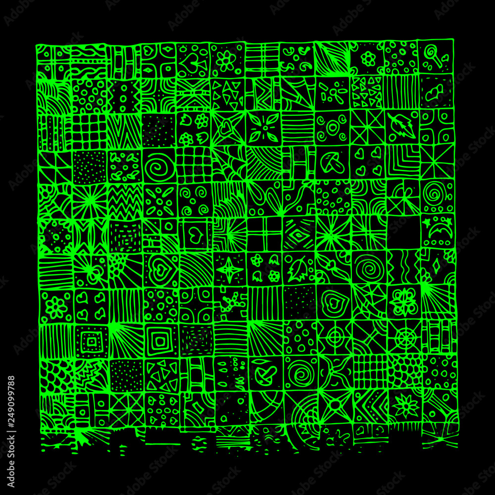 Abstract, psychedelic pattern, mosaic Abstract, psychedelic pattern, mosaic
