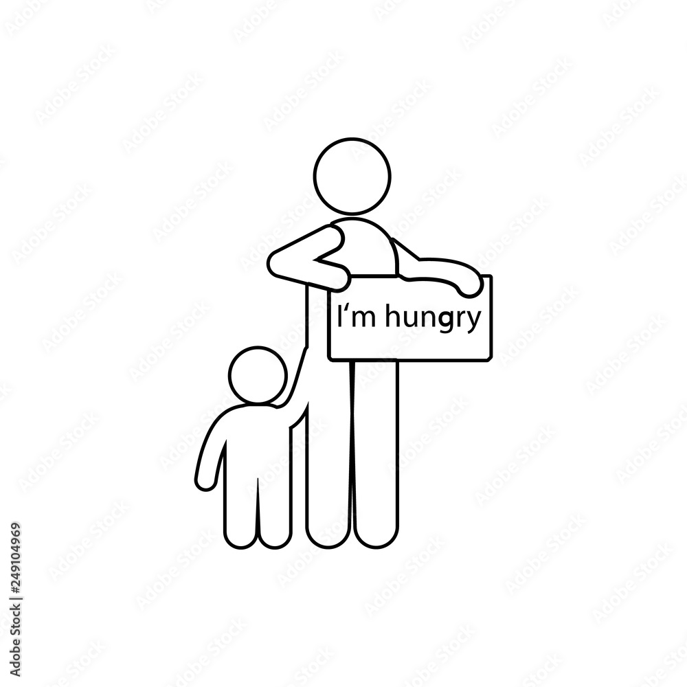 beggar hungry icon. Element of Poor peaple for mobile concept and web apps icon. Thin line icon for website design and development, app development beggar hungry icon. Element of Poor peaple for mobile concept and web apps icon. Thin line icon for website design and development, app development