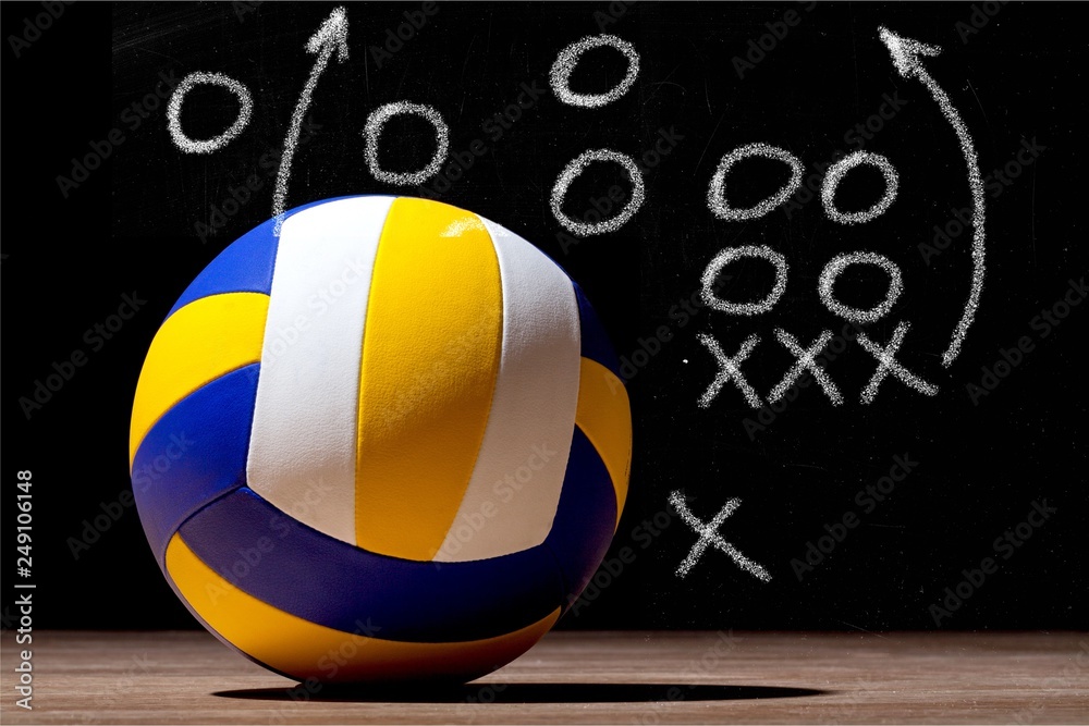 Volleyball object ,close up on background