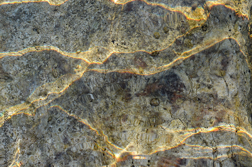 Stones under water