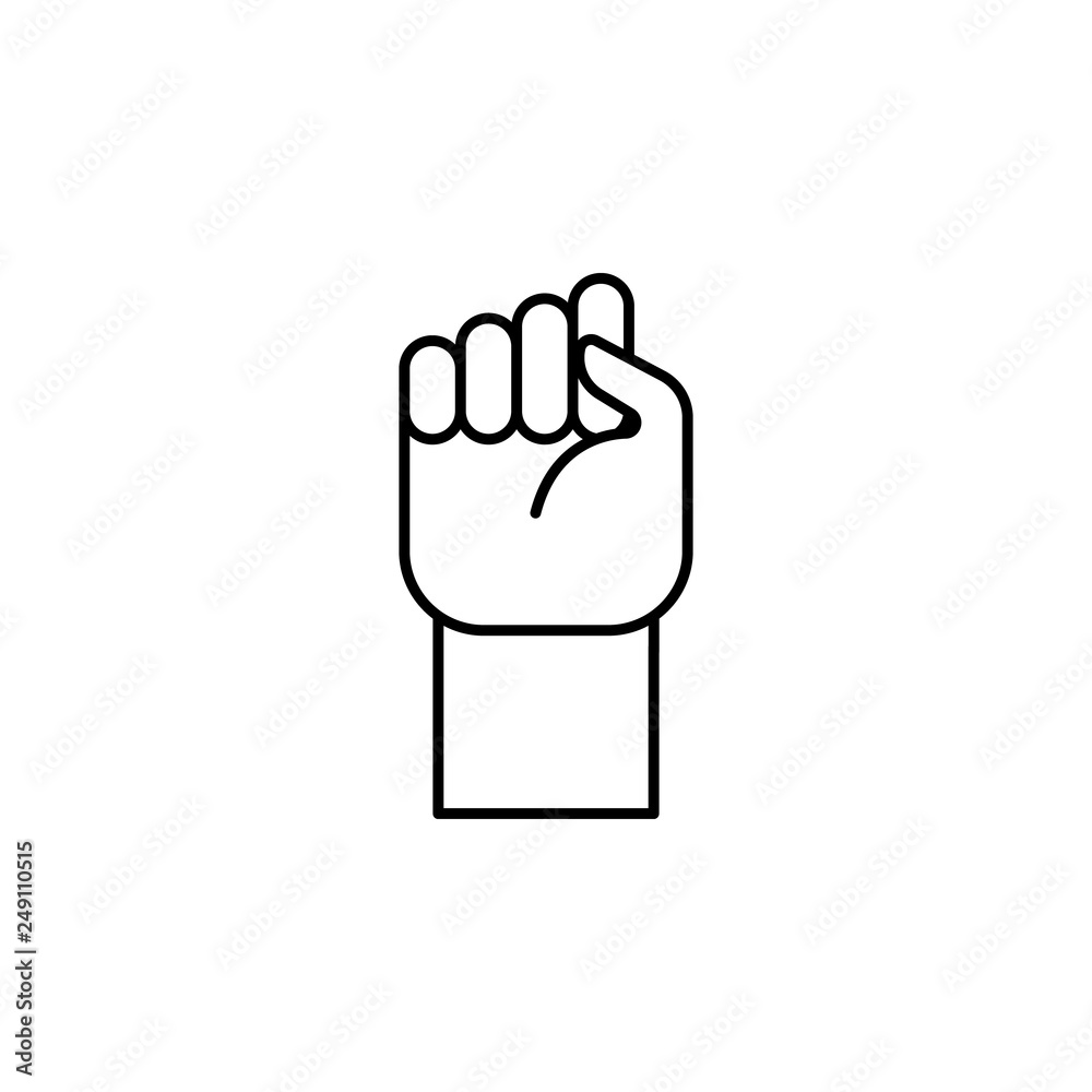 punch, fist, goal icon. Element of Human resources for mobile concept and web apps illustration. Thin line icon for website design and development, app development