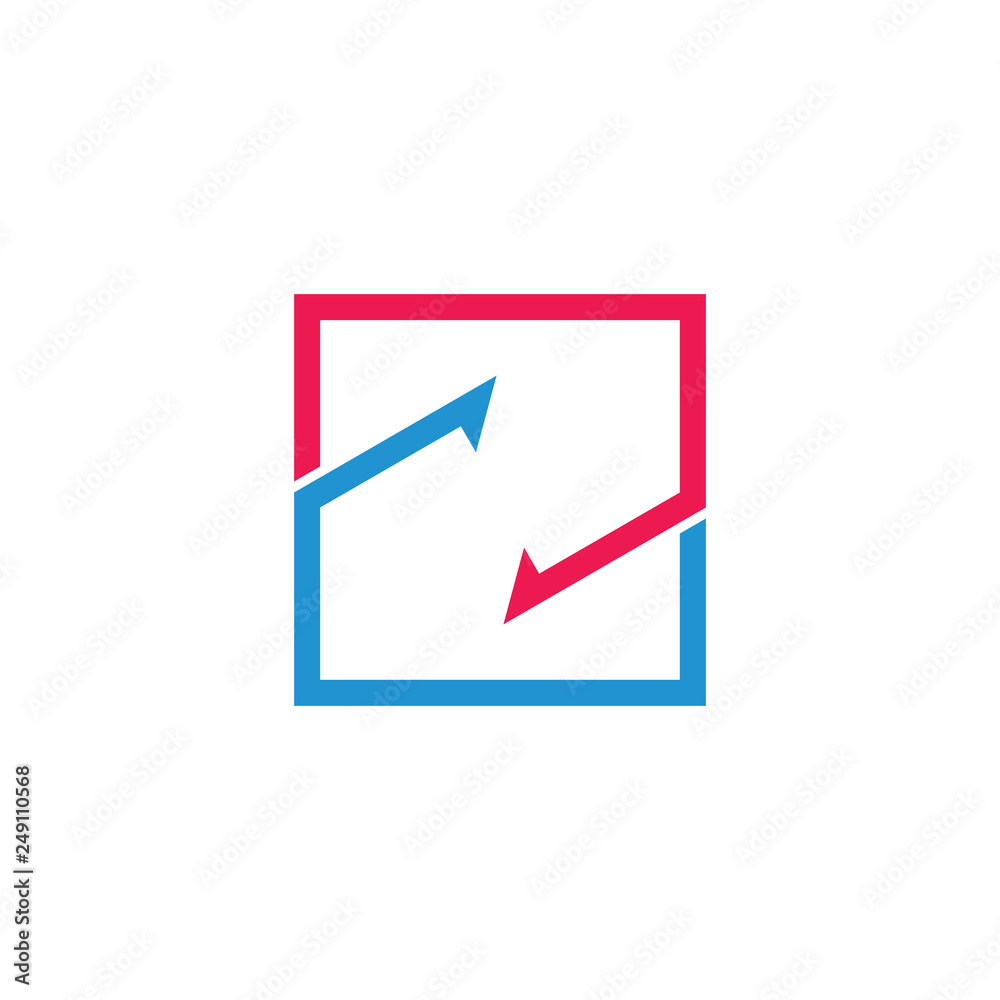 letter z square arrow logo vector letter z square arrow logo vector