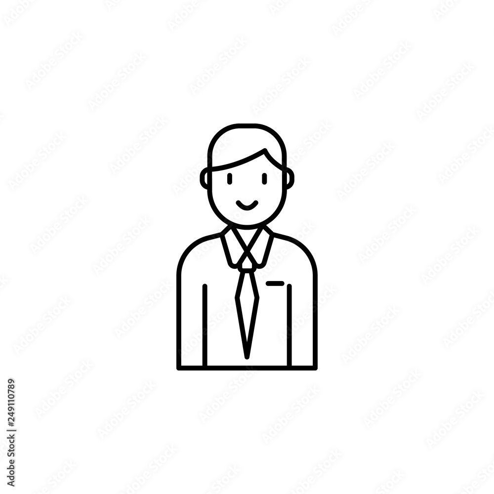 employee, user, worker icon. Element of Human resources for mobile concept and web apps illustration. Thin line icon for website design and development, app development employee, user, worker icon. Element of Human resources for mobile concept and web apps illustration. Thin line icon for website design and development, app development