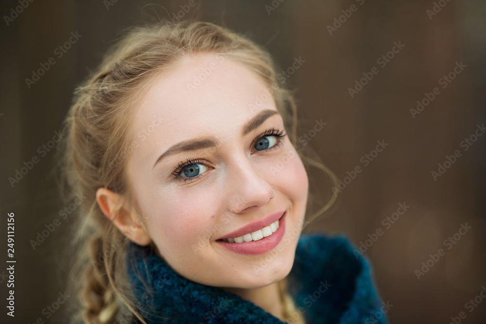 beautiful young spring girl in the park beautiful young spring girl in the park