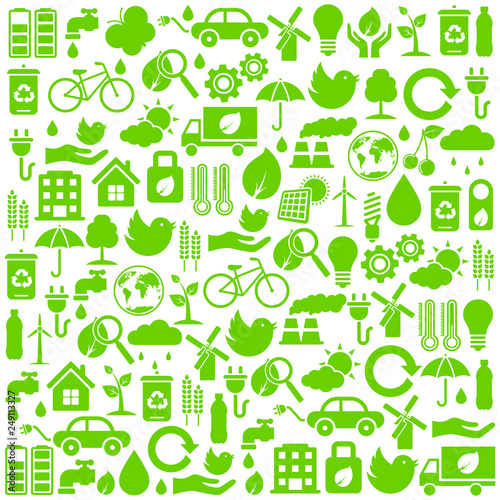 Set of ecology icons