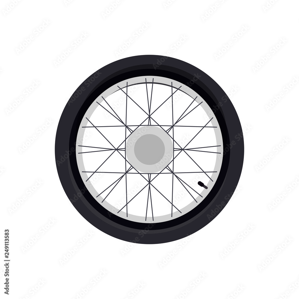 Wheel for a motorcycle. Wheel. Wheel logo. white background. Vector illustration. EPS 10.