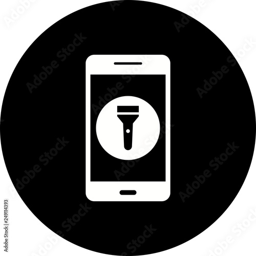 Vector Flash Light Mobile Application Icon