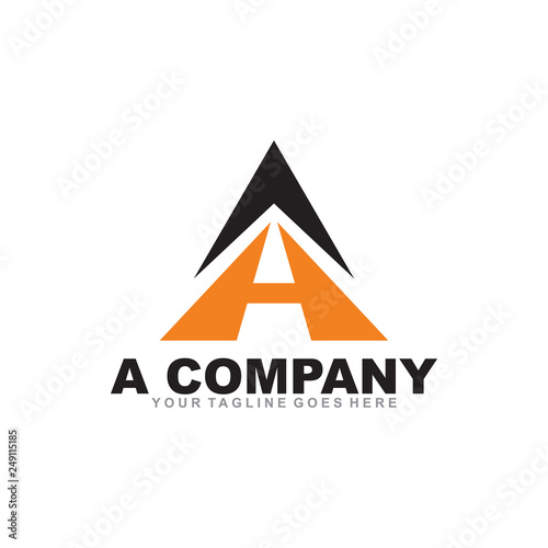 A letter logo design vector template