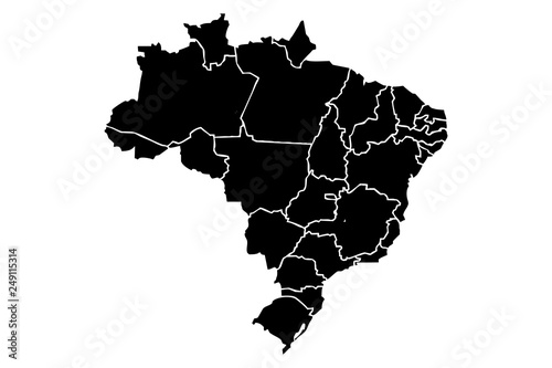 Mapa negro de Brasil