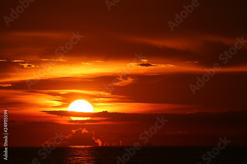 sun dawn back on morning sky silhouette cloud © darkfoxelixir
