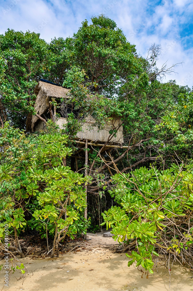 Treehouse in Koh Ta Kiev Island, Sihanoukville, Cambodia