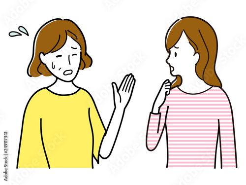 悩み相談をするお母さん