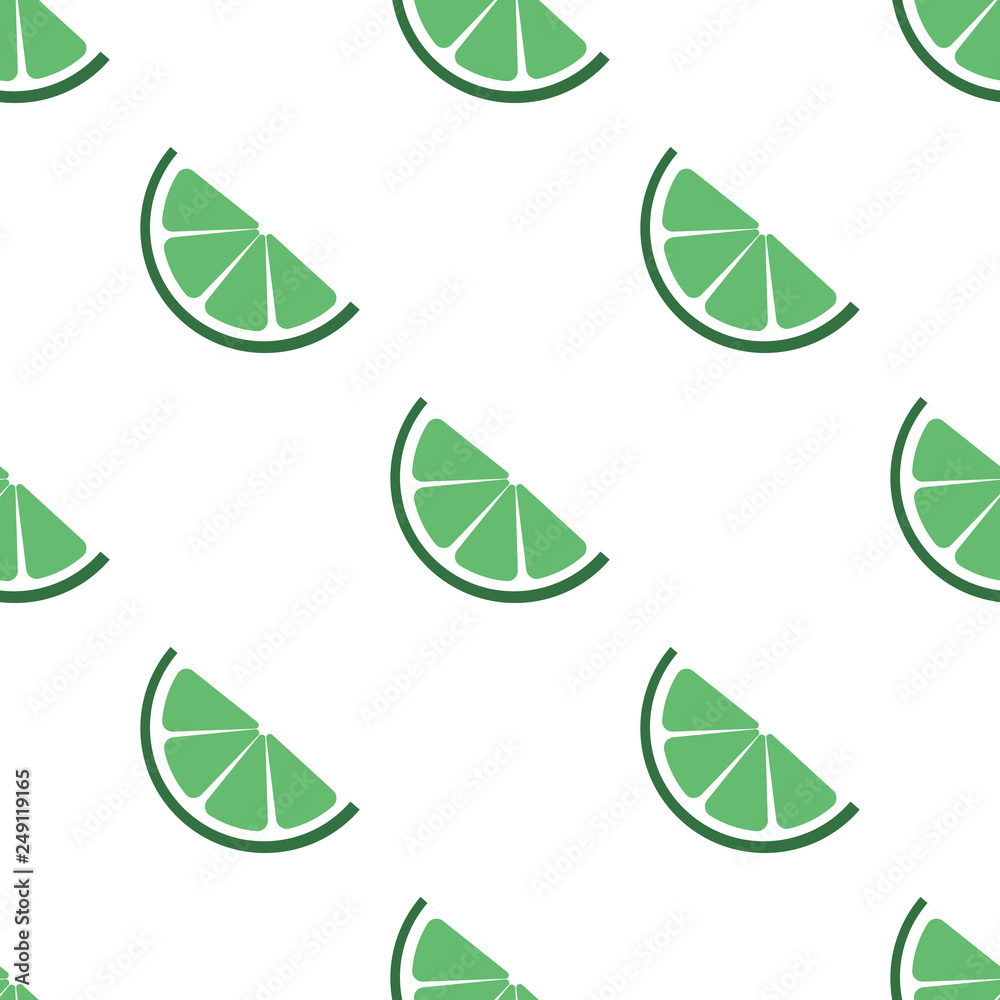 Lime half sliced. seamless pattern of sciced lime on white background. EPS 10. Vector illustration Lime half sliced. seamless pattern of sciced lime on white background. EPS 10. Vector illustration