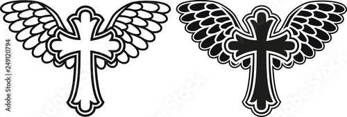 Cross with Angel Wings