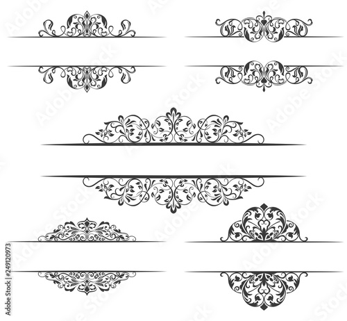 Vintage calligraphic vector design elements