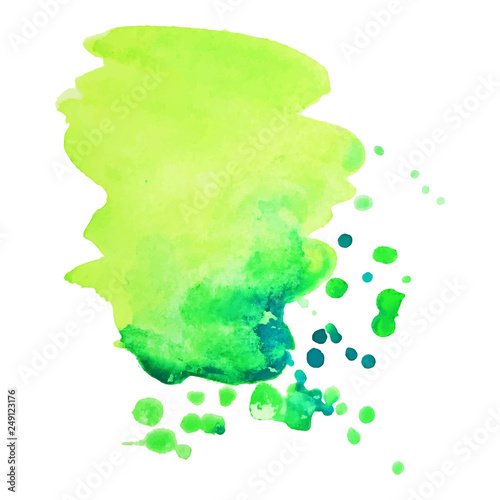 Color watercolor splash on white background. Abstract watercolor background. photo