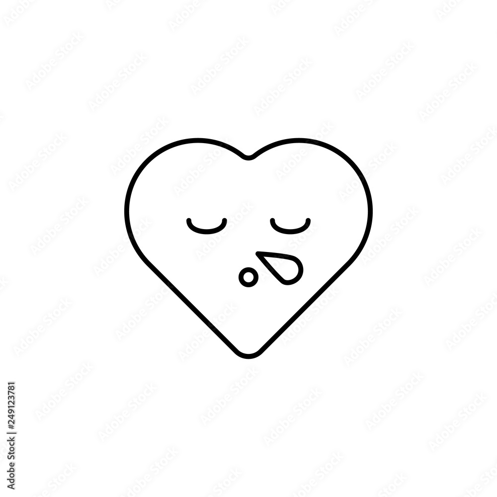 emoji feeling icon. Element of heart emoji for mobile concept and web apps illustration. Thin line icon for website design and development, app development emoji feeling icon. Element of heart emoji for mobile concept and web apps illustration. Thin line icon for website design and development, app development