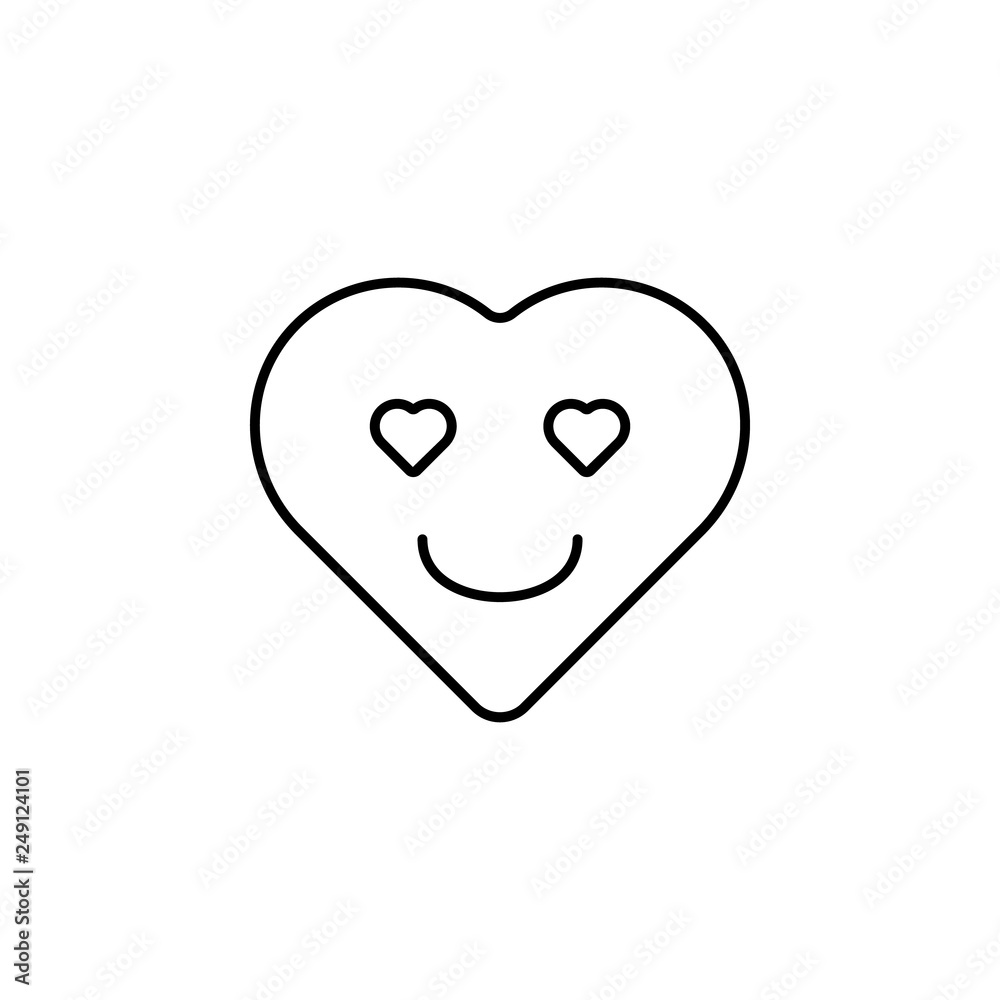emoji grateful icon. Element of heart emoji for mobile concept and web apps illustration. Thin line icon for website design and development, app development emoji grateful icon. Element of heart emoji for mobile concept and web apps illustration. Thin line icon for website design and development, app development