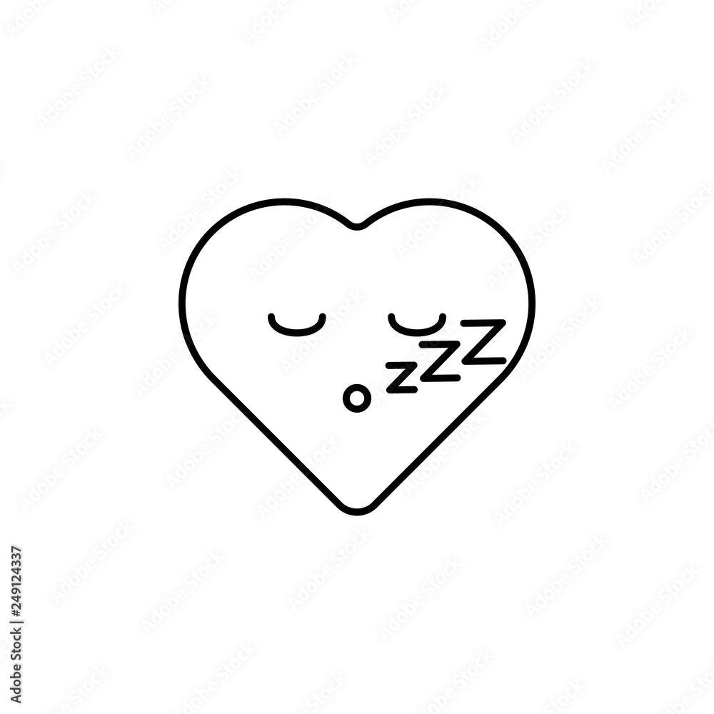 calm closed icon. Element of heart emoji for mobile concept and web apps illustration. Thin line icon for website design and development, app development calm closed icon. Element of heart emoji for mobile concept and web apps illustration. Thin line icon for website design and development, app development