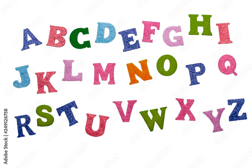 Handmade multicolor (small) Felt letters Font Handmade multicolor (small) Felt letters Font