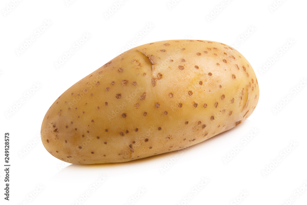 Fresh potatoes isolated over a white background. Fresh potatoes isolated over a white background.