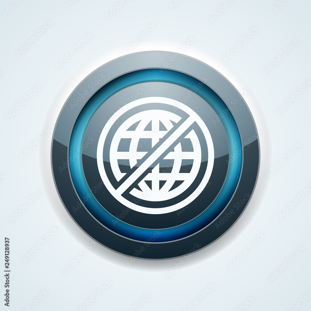 Restrict Internet access button illustration Restrict Internet access button illustration
