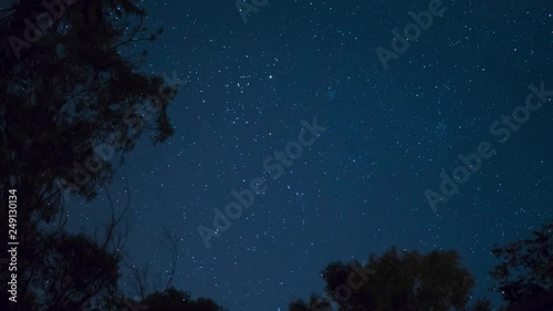 Timelapse of Southern Hemisphere night sky, taken in Queensland, Australia. photo