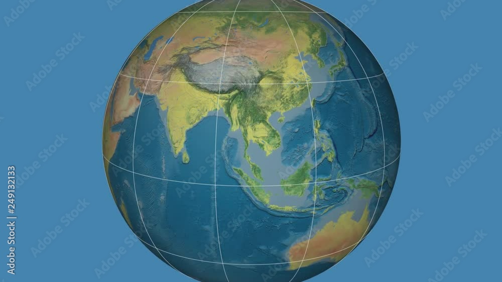 Zoom-in on Vietnam extruded. Topographic Zoom-in on Vietnam extruded. Topographic