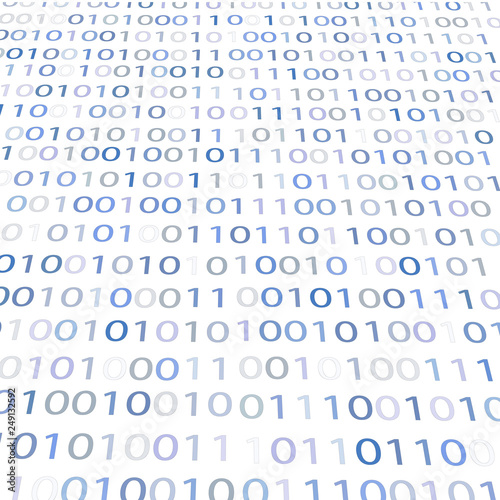 The  binary code  on white background.