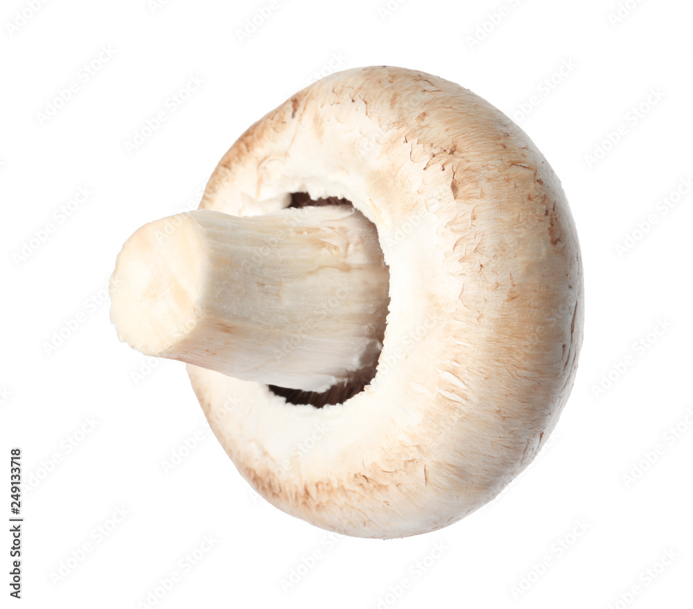 Fototapeta premium Fresh champignon mushroom isolated on white. Healthy food