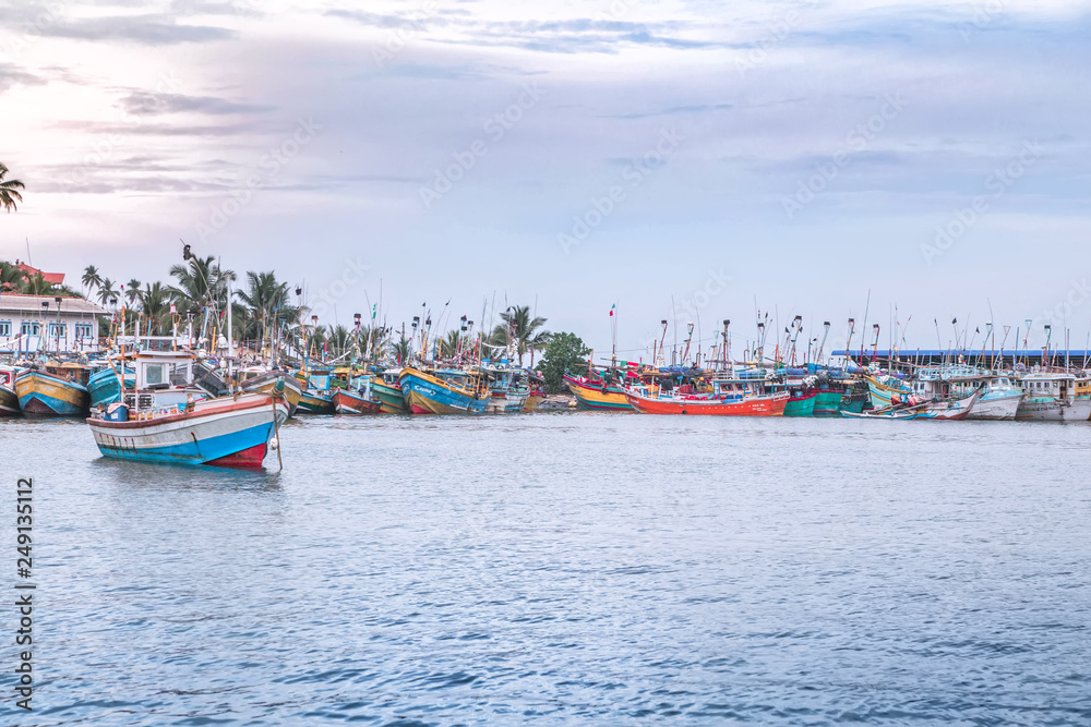 Sri Lanka. Early morning fishing boats