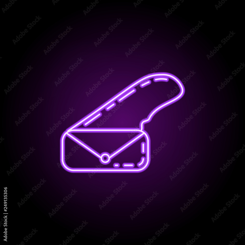 ladies handbag icon. Elements of Beauty, make up, cosmetics in neon style icons. Simple icon for websites, web design, mobile app, info graphics ladies handbag icon. Elements of Beauty, make up, cosmetics in neon style icons. Simple icon for websites, web design, mobile app, info graphics