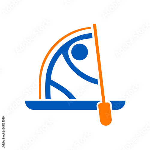 canoeing flat icon