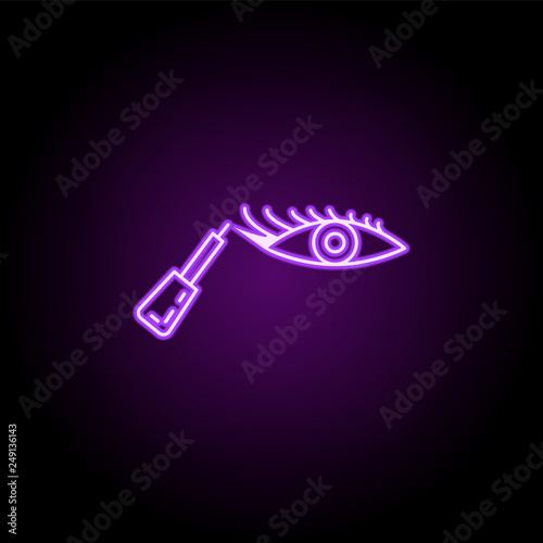 eyeliner icon. Elements of Beauty, make up, cosmetics in neon style icons. Simple icon for websites, web design, mobile app, info graphics