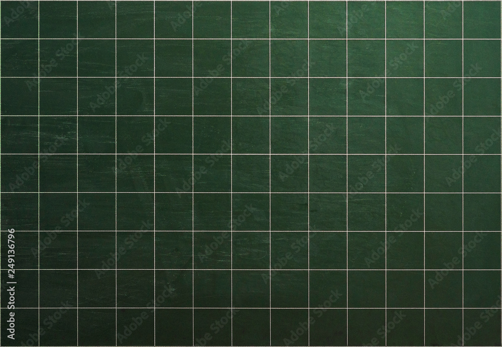 Background of green chalkboard squared close-up close-up
