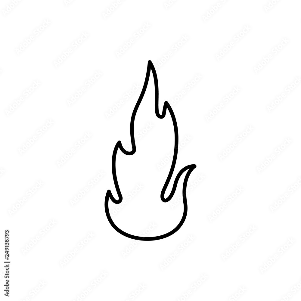 fire, flame icon. Element of Fire for mobile concept and web apps icon. Thin line icon for website design and development, app development