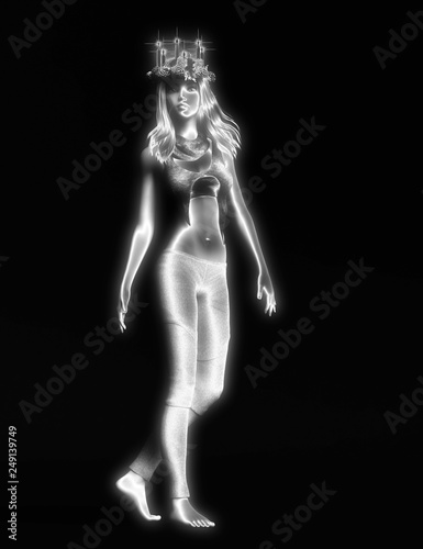 Digital 3D Illustration of a Fantasy Woman © crimson