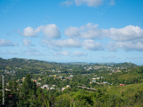 View from Ruta panoramica road in Puerto Rico. USA. this road is little used by tourists but allows to leave the tourist circuit and offers great views.