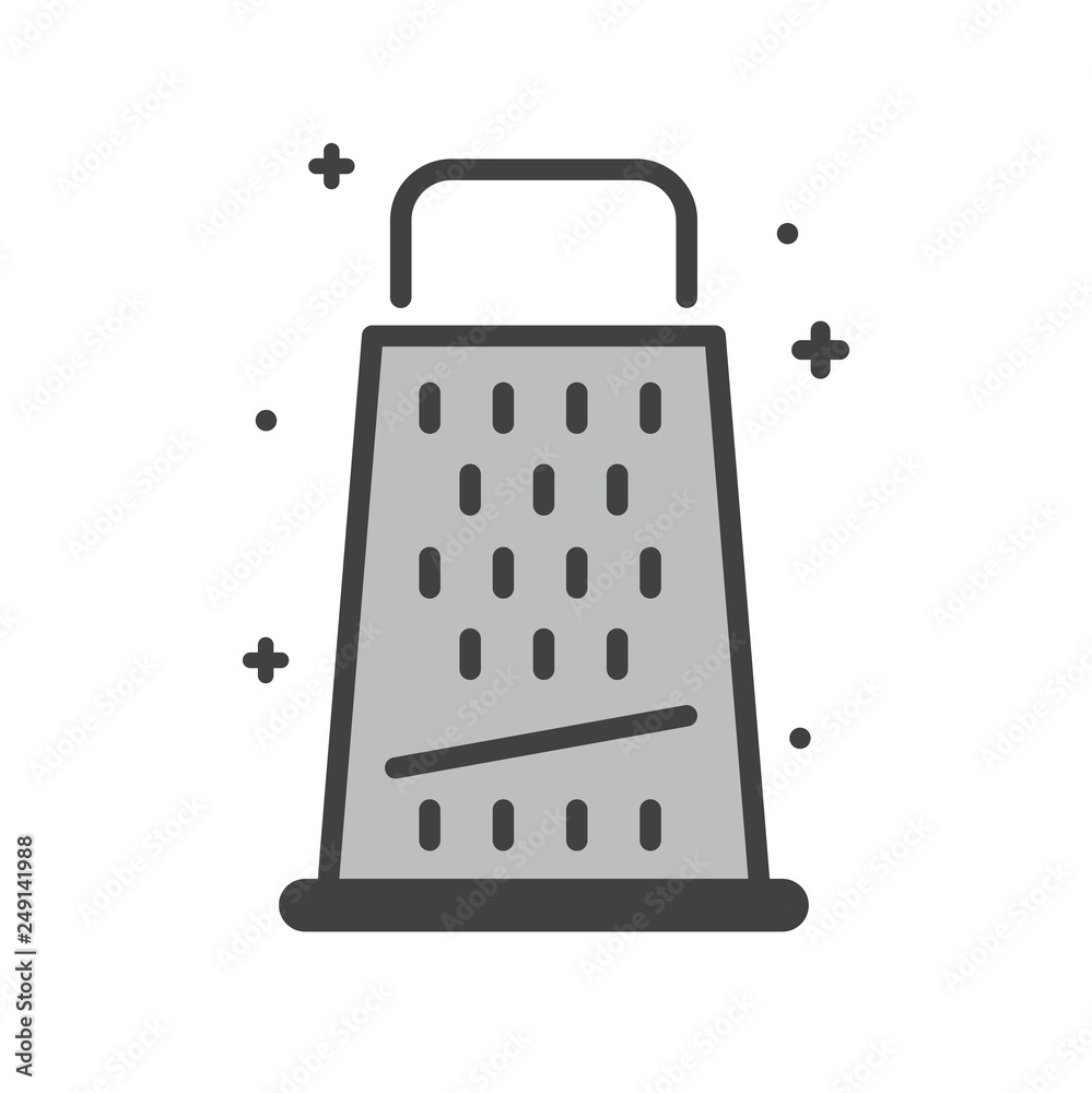 Grater line icon on white background for graphic and web design, Modern simple vector sign. Internet concept. Trendy symbol for website design web button or mobile app Grater line icon on white background for graphic and web design, Modern simple vector sign. Internet concept. Trendy symbol for website design web button or mobile app
