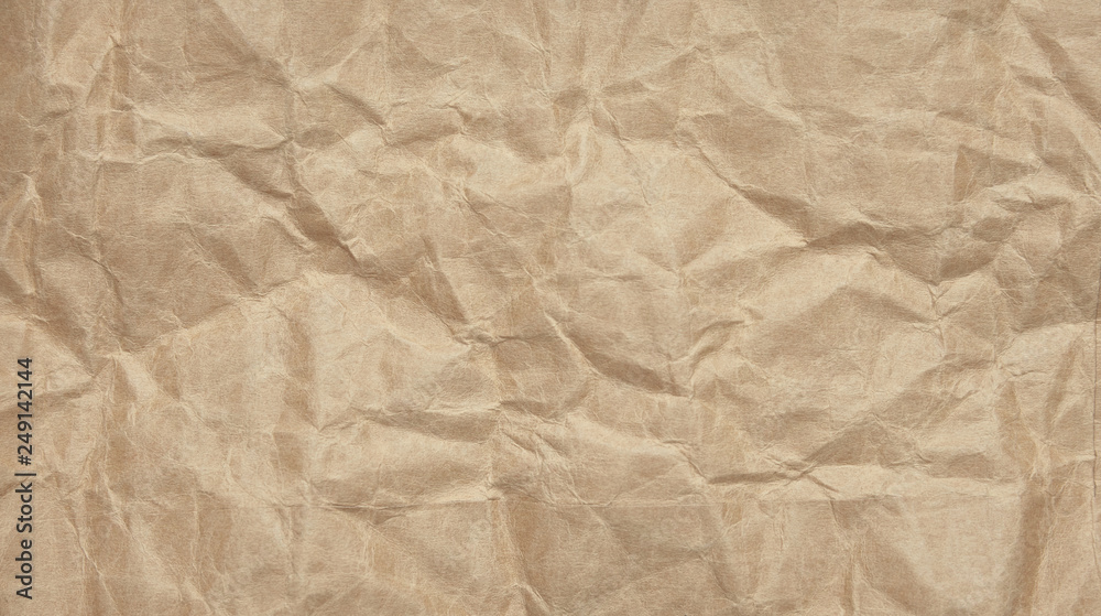 Crinkle crumpled kraft paper background with textured Crinkle crumpled kraft paper background with textured