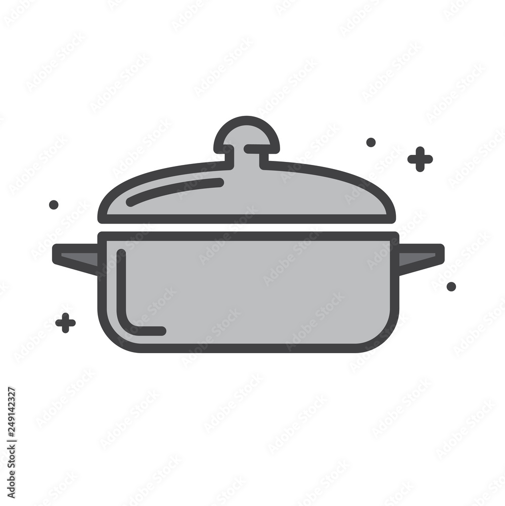 Cookware line icon on white background for graphic and web design, Modern simple vector sign. Internet concept. Trendy symbol for website design web button or mobile app Cookware line icon on white background for graphic and web design, Modern simple vector sign. Internet concept. Trendy symbol for website design web button or mobile app